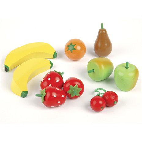 Bigjigs Toys DREWNIANE OWOCE w skrzyneczce 10 el. T0131