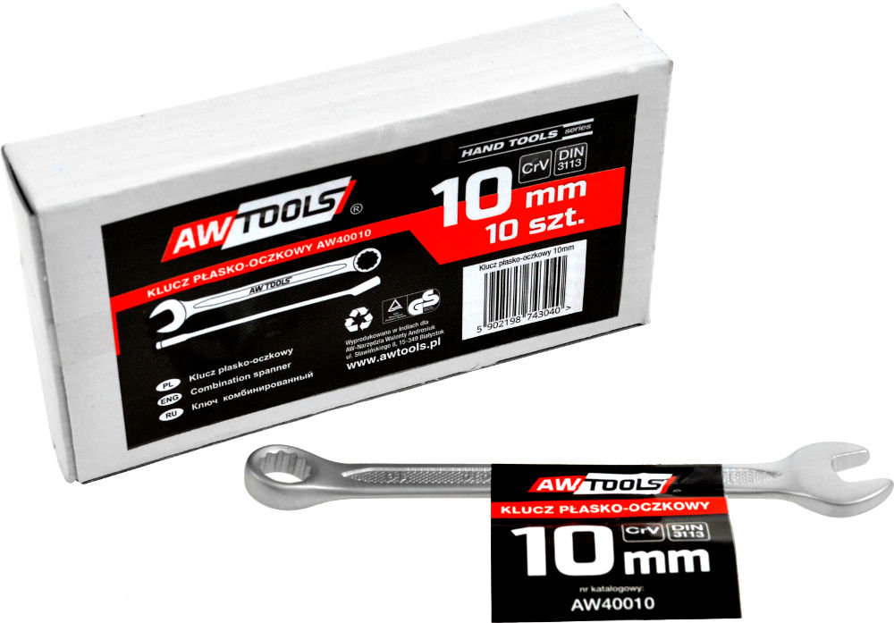 AWTOOLS Klucz płasko-oczkowy AWTOOLS, 10 mm