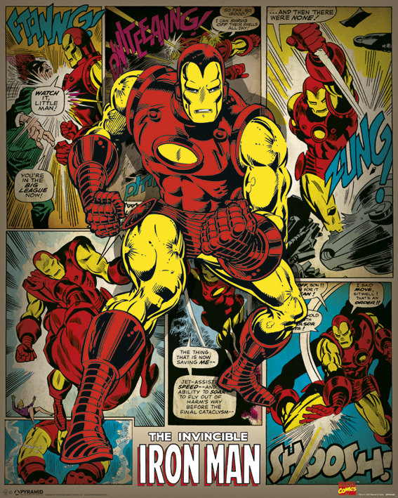 Pyramid Posters Marvel Comics - Iron Man Retro - plakat MPP50425