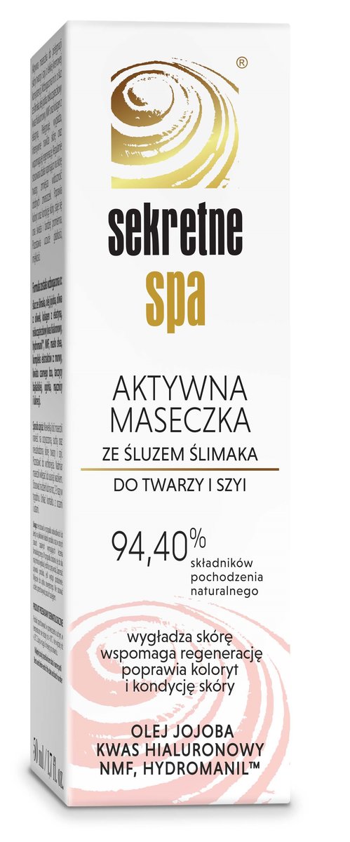 Sekretne Spa Sekretne Spa, aktywna maseczka ze śluzem ślimaka, 50 ml