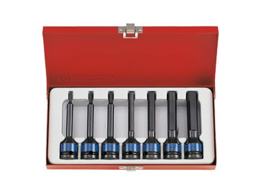 KING TONY Zestaw nasadek udarowych 4457MP, HEX 1/2'', 4-14 mm
