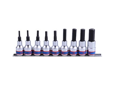 KING TONY Zestaw nasadek 4120PR10, HEX 1/2'', 4-17 mm