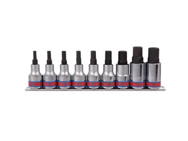 KING TONY Zestaw nasadek 4110SR10, HEX 1/2'', 3/16