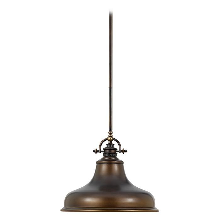 Elstead Lighting Emery 1Lt Medium Pendant Palladian Bronze QZ/EMERY/P/M PN Elstead lampa wisząca stylowa QZ/EMERY/P/M PN)