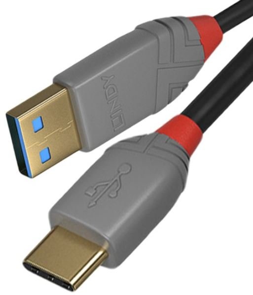 Lindy 36885 Kabel USB 2.0 A C Anthra Line 0,5m LY-36885