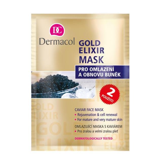 Dermacol Gold Elixir maseczka do twarzy z kawiorem (Caviar Face Mask) 2x8 g