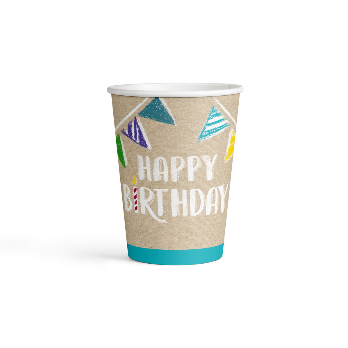AMSCAN Kubeczki urodzinowe Happy Birthday - 250 ml - 8 szt. 9904391