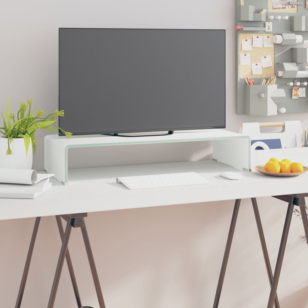 vidaXL Podstawka pod monitor telewizor szklana 70x30x13 cm 244144