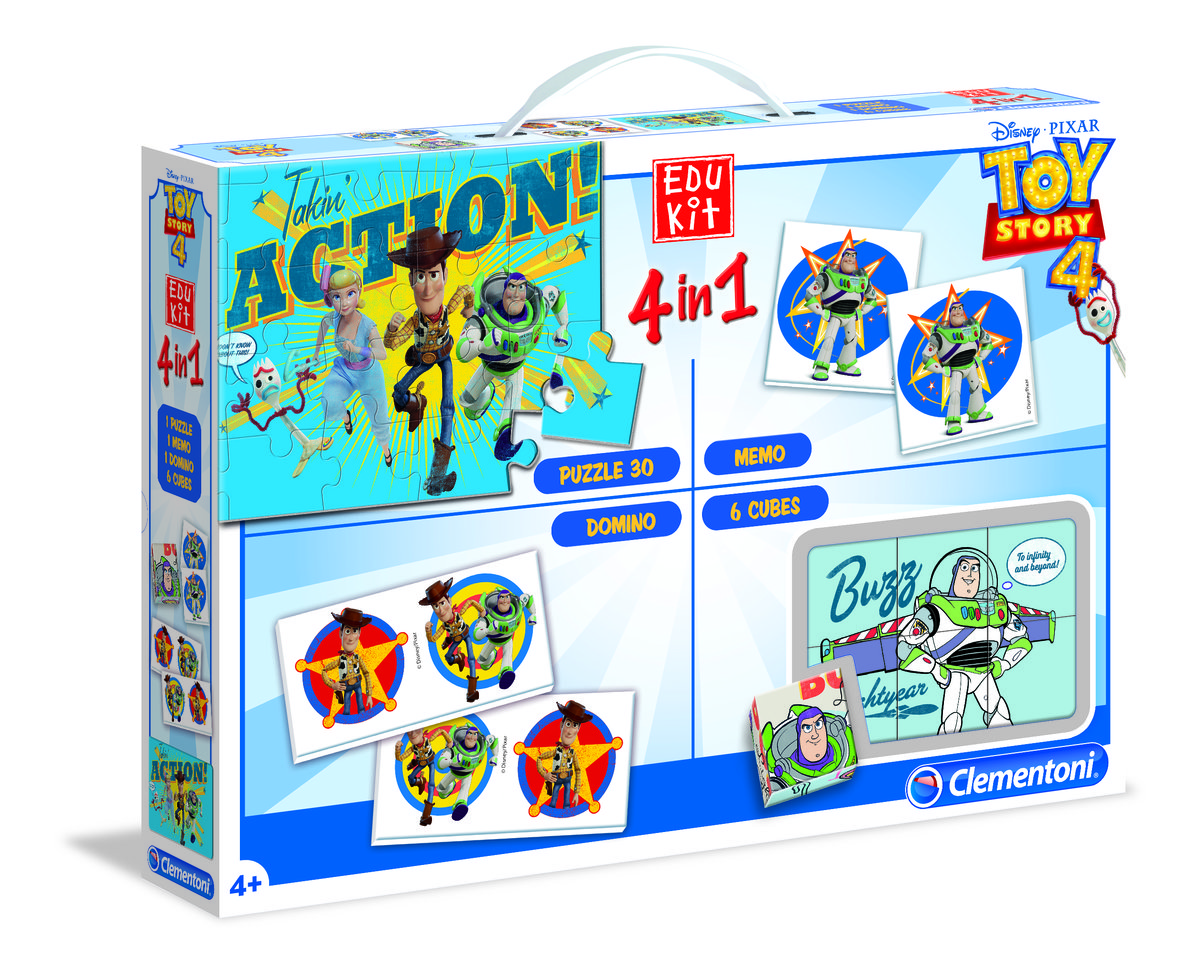 Clementoni 18058 Edukit 4 w 1 - Toy Story 4, wielokolorowe