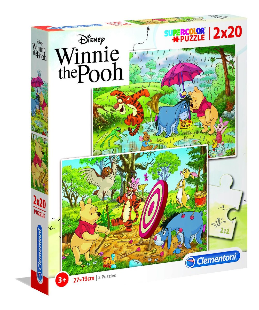 Puzzle Supercolor 2x20 Winnie the Pooh