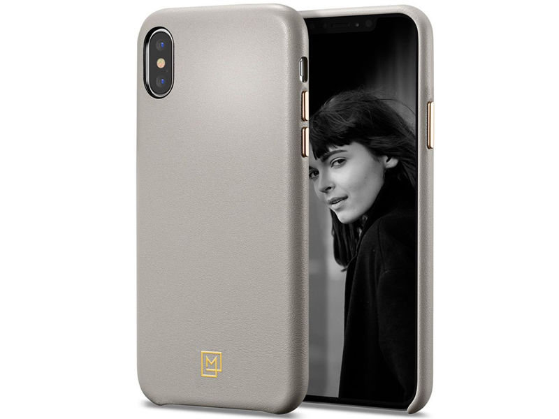 Spigen La Manon Calin eleganckie etui na Apple iPhone XS Max SZARY NA TYŁ TWORZYWO SZTUCZNE 065CS25093