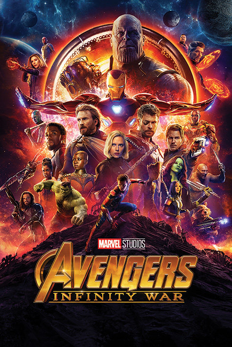 Marvel The Avengers infinity był Poster Hulk Iron Man Captain America Spiderman (PP34338)