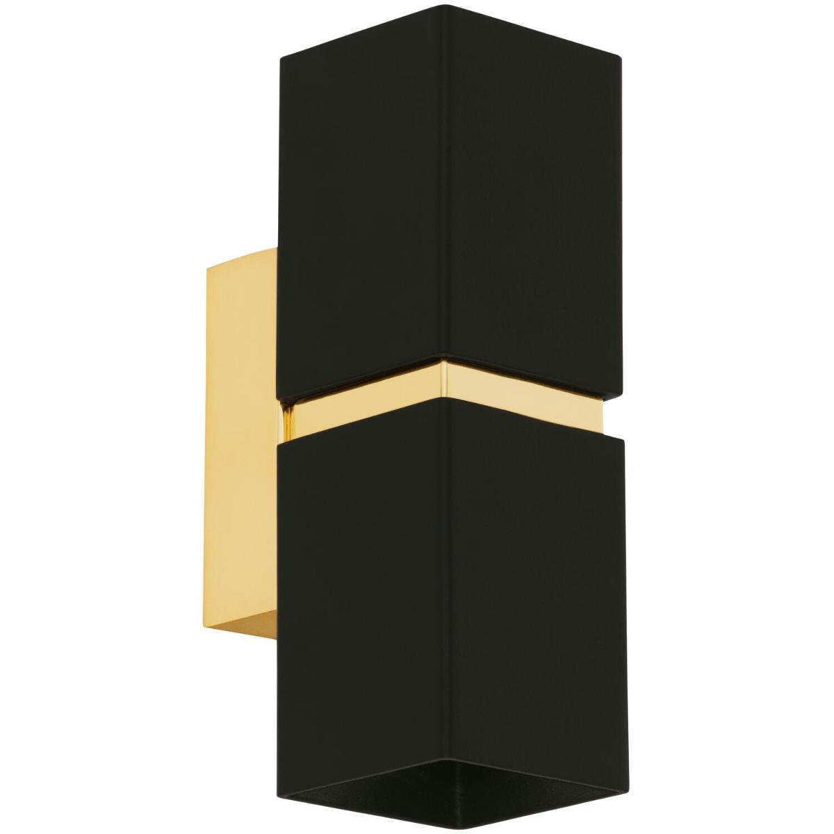Eglo Kinkiet lampa ścienna oprawa Passa 2x4W GU10 czarny/złoty LED 95373