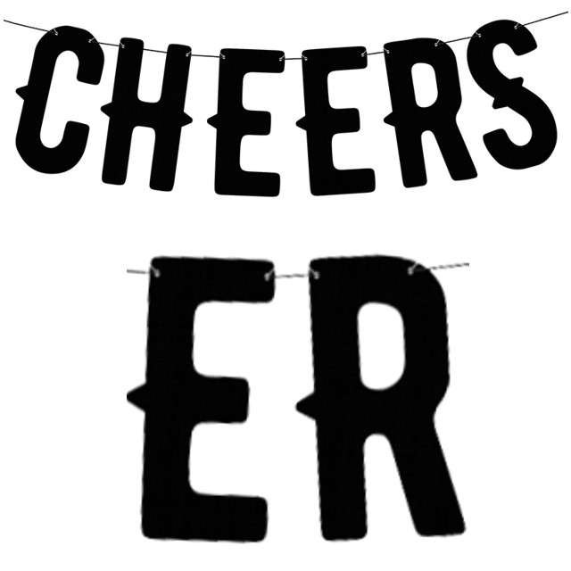 Baner Cheers czarny 12,5x50 cm