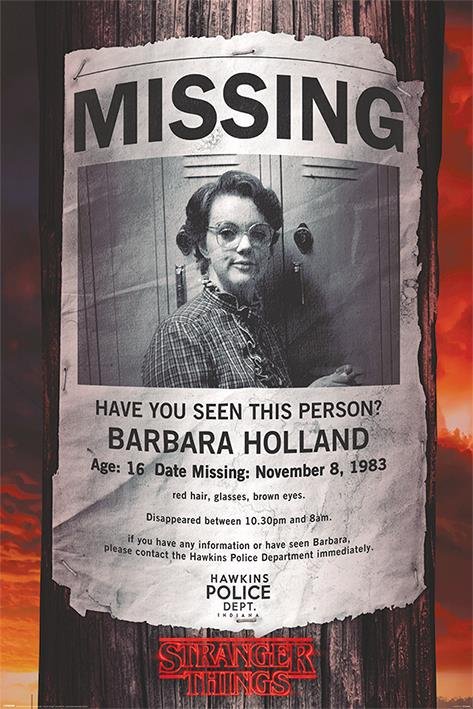 Plakat PYRAMID INTERNATIONAL, Stranger Things Babr Is Missing, 91x61 cm