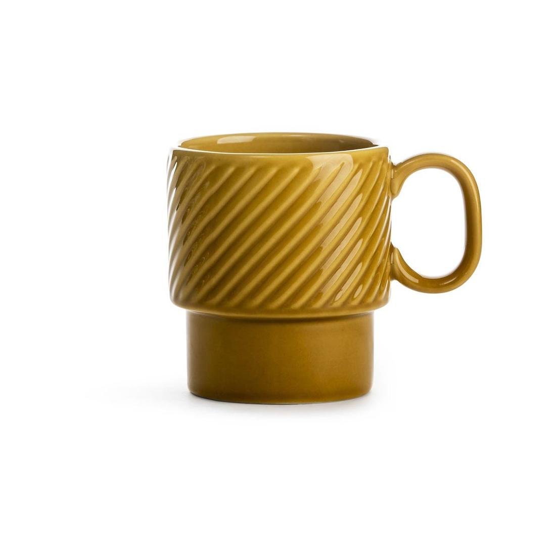 Sagaform Coffee ceramiczna filiżanka do herbaty 250 ml żółta