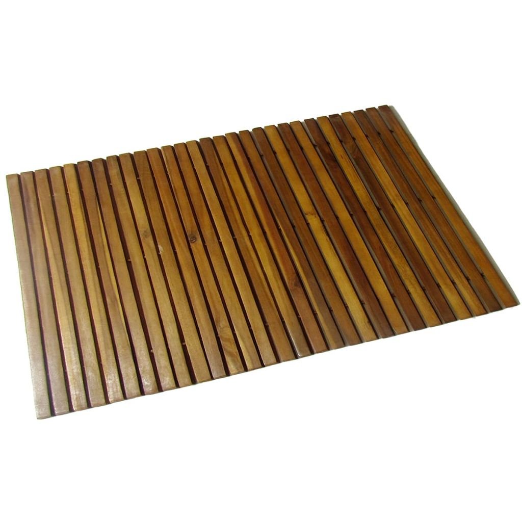 vidaXL Mata prysznicowa z drewna akacjowego (80 x 50 cm)