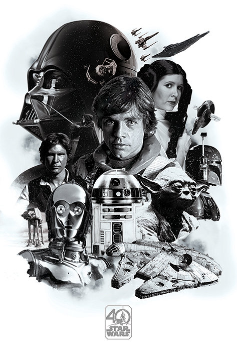 Pyramid Posters Star Wars 40th Anniversary - plakat filmowy 61x91,5 PP34164