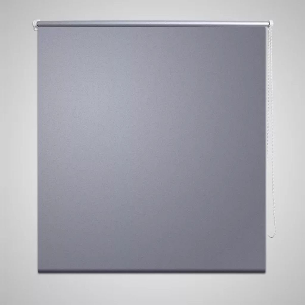 vidaXL Roleta okienna zaciemniajca szara 160x175 cm