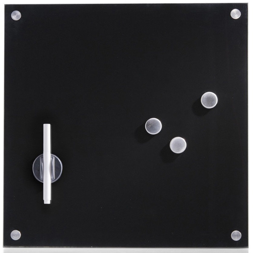 Szklana tablica magnetyczna MEMO + 3 magnesy 40x40 cm ZELLER B002QJC5O2