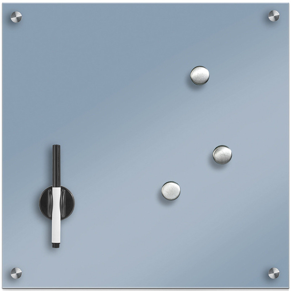 Zeller Szklana tablica magnetyczna MEMO jasnoniebieski + 3 magnesy 40x40 cm ZELLER B071WRK94D