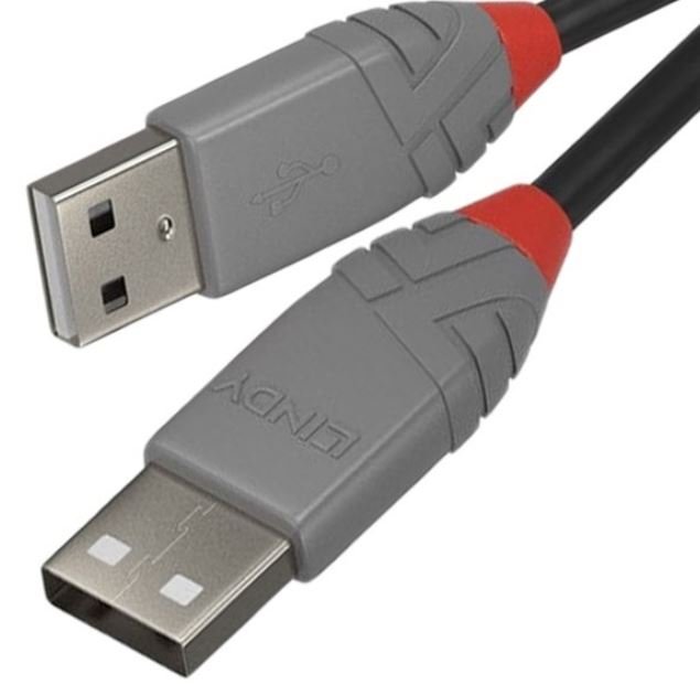 Lindy Kabel USB 36690 Kabel USB 2.0 A-A Anthra Line 0,2m 36690