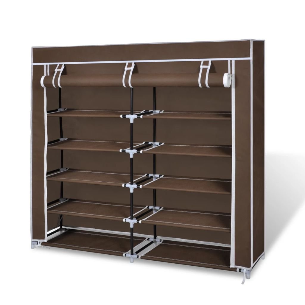 vidaXL Pka na buty z materiau 115 x 28 110 cm Brz