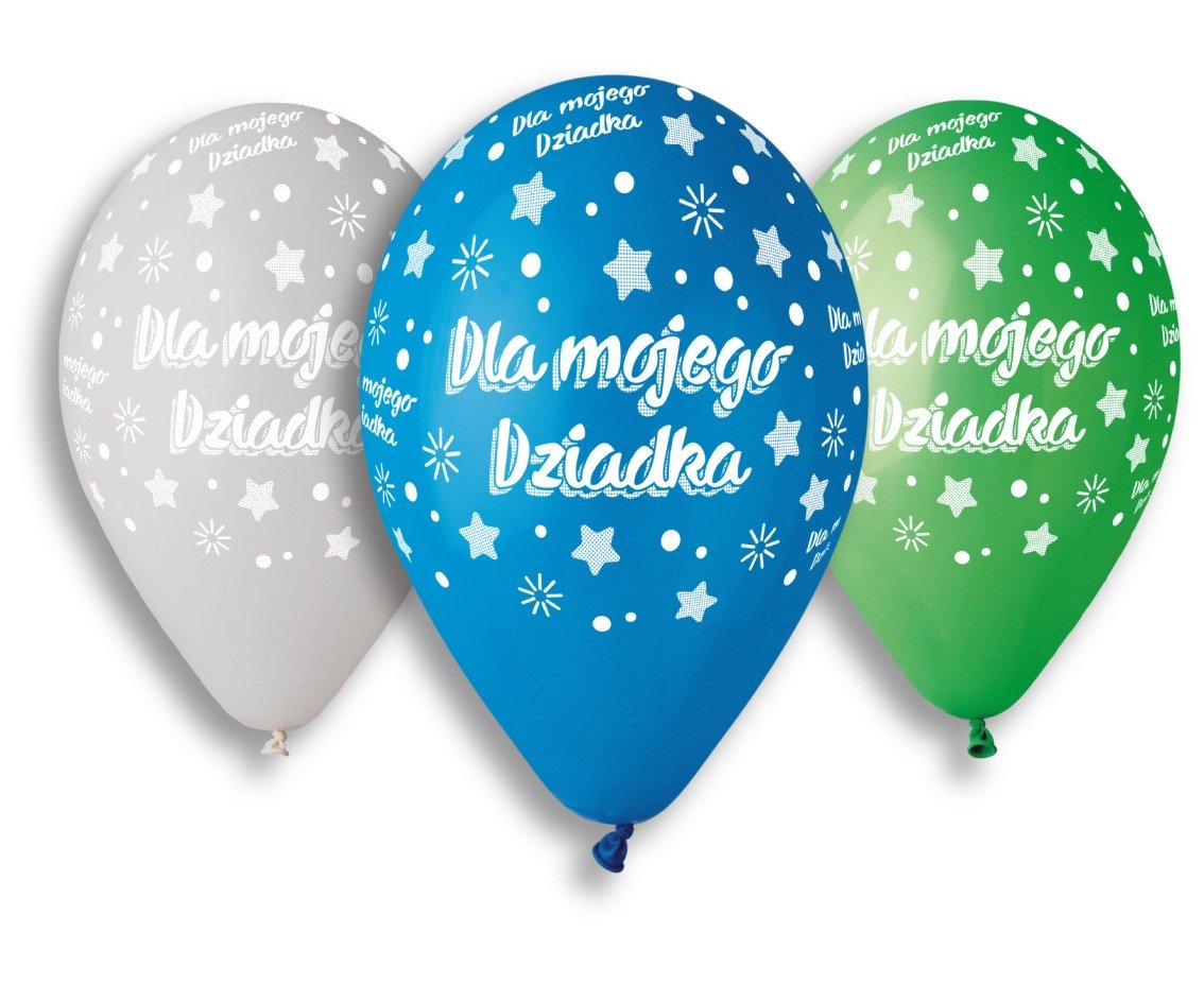 Gemar Balloons Balony 13", "Dla mojego Dziadka", mix, Gemar, 5 szt GS120/DMD