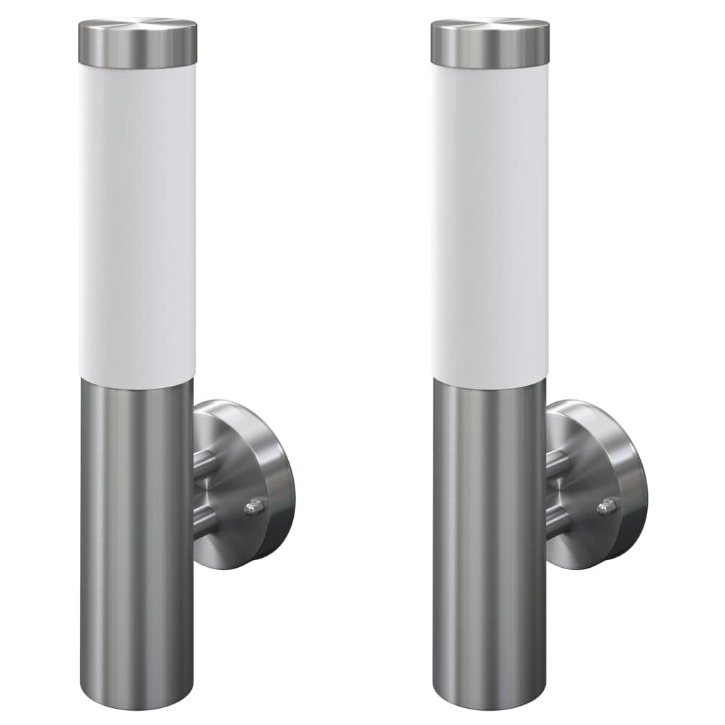 VidaXL Lampa ze stali nierdzewnej Wodoodporna Do ogrodu x2 160163