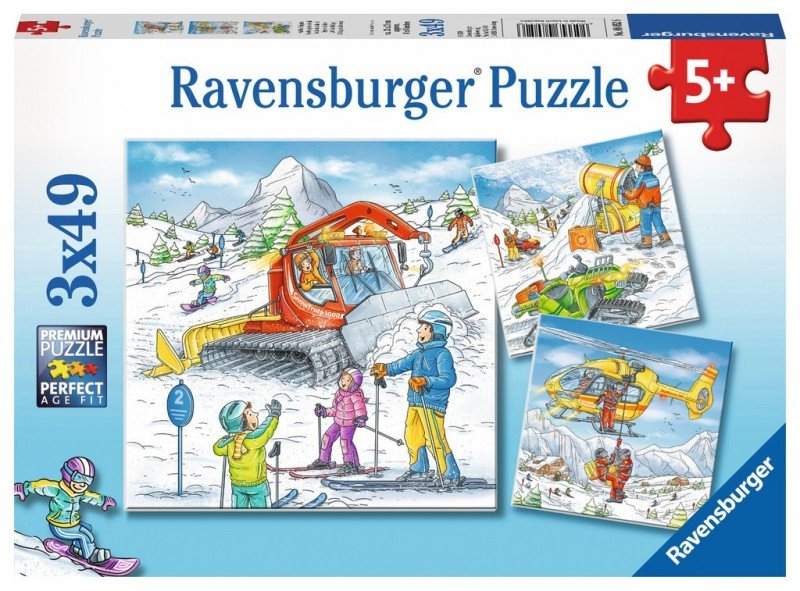 Ravensburger puzzle dziecięce 08052 na stoku narciarskim, wielokolorowe