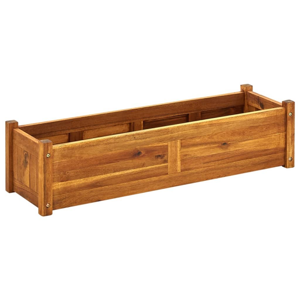 vidaXL Skrzynia na rośliny z drewna akacjowego, 100 x 30 25 cm