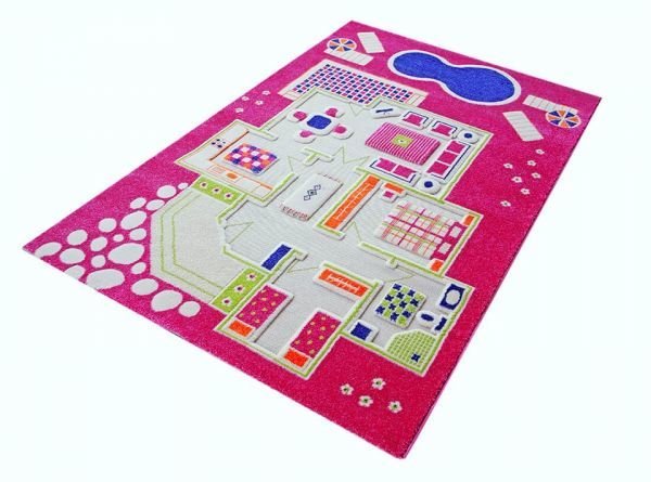 IVI Carpets Carpets, Dywan dziecięcy, 3D, Domek dla lalek, Różowy, 160x230 cm