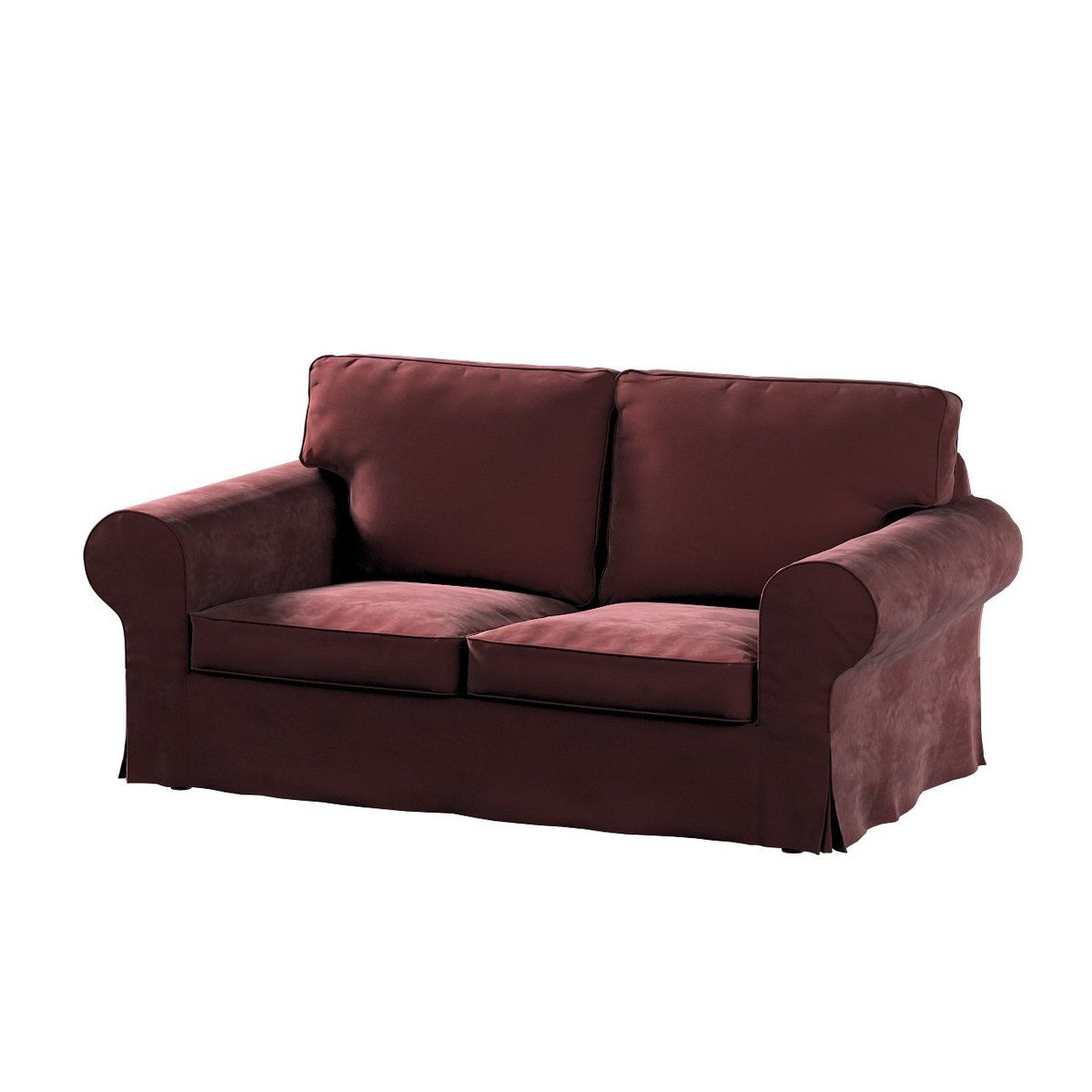 Dekoria Pokrowiec na sofę Ektorp 2-osobową rozkładaną model po 2012 bordowy 200 x 90 x 73 cm Velvet 1016-704-26