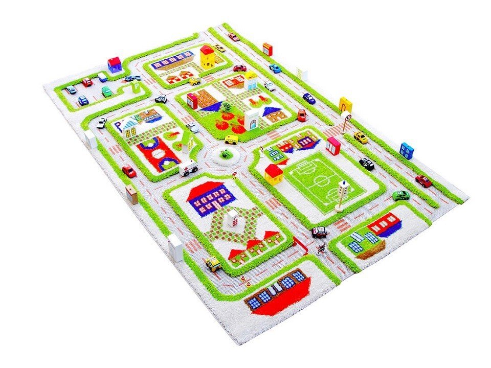 IVI Carpets Carpets, Dywan dziecięcy, 3D, Miasto Zabaw, Zielony, 160x230 cm