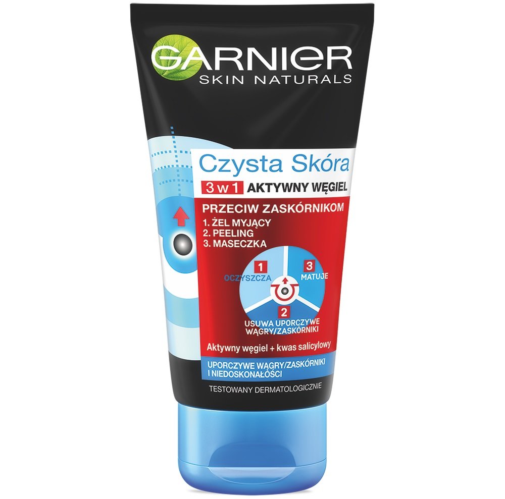 Garnier Skin Naturals Czysta Skóra Aktywny Węgiel Żel 3w1 150ml