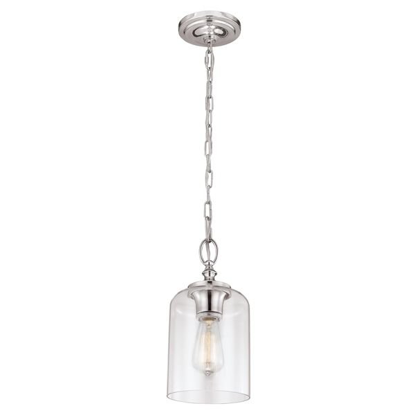 Elstead Lighting LAMPA wisząca FE/HOUNSLOW/P PN FEISS metalowa OPRAWA Zwis nikiel polerow