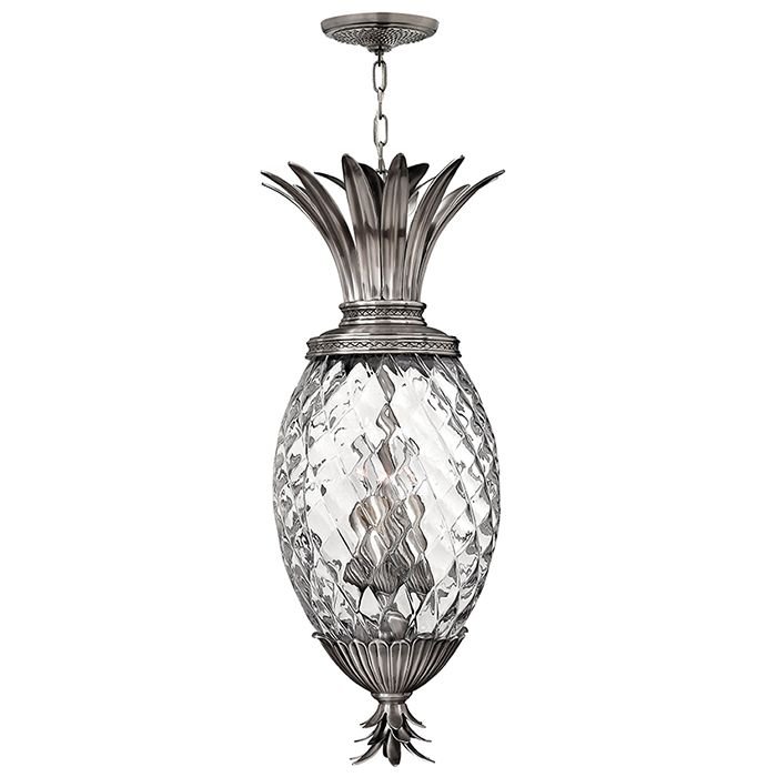 Elstead Lighting Plantation 4Lt Pentant Polished Antique Nickel HK/PLANT4/P PL Elstead lampa wisząca stylowa abażurowa HK/PLANT4/P PL )