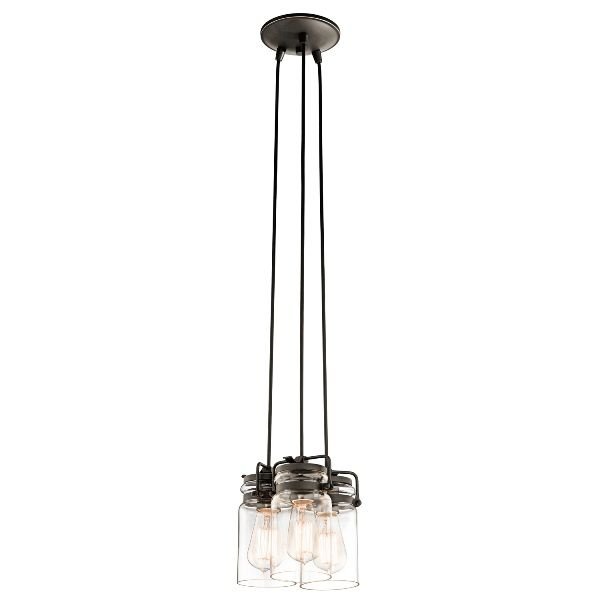 Elstead Lighting Wiązana lampa wisząca Brinley 3-punktowa