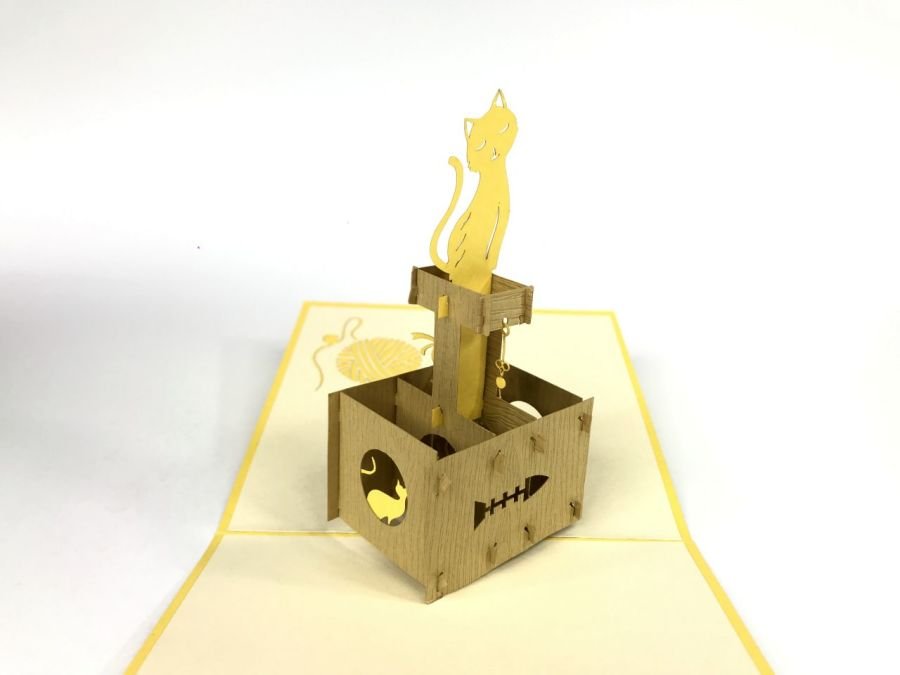 GrandGift Karnet na każdą okazję 3D, Domek dla kota