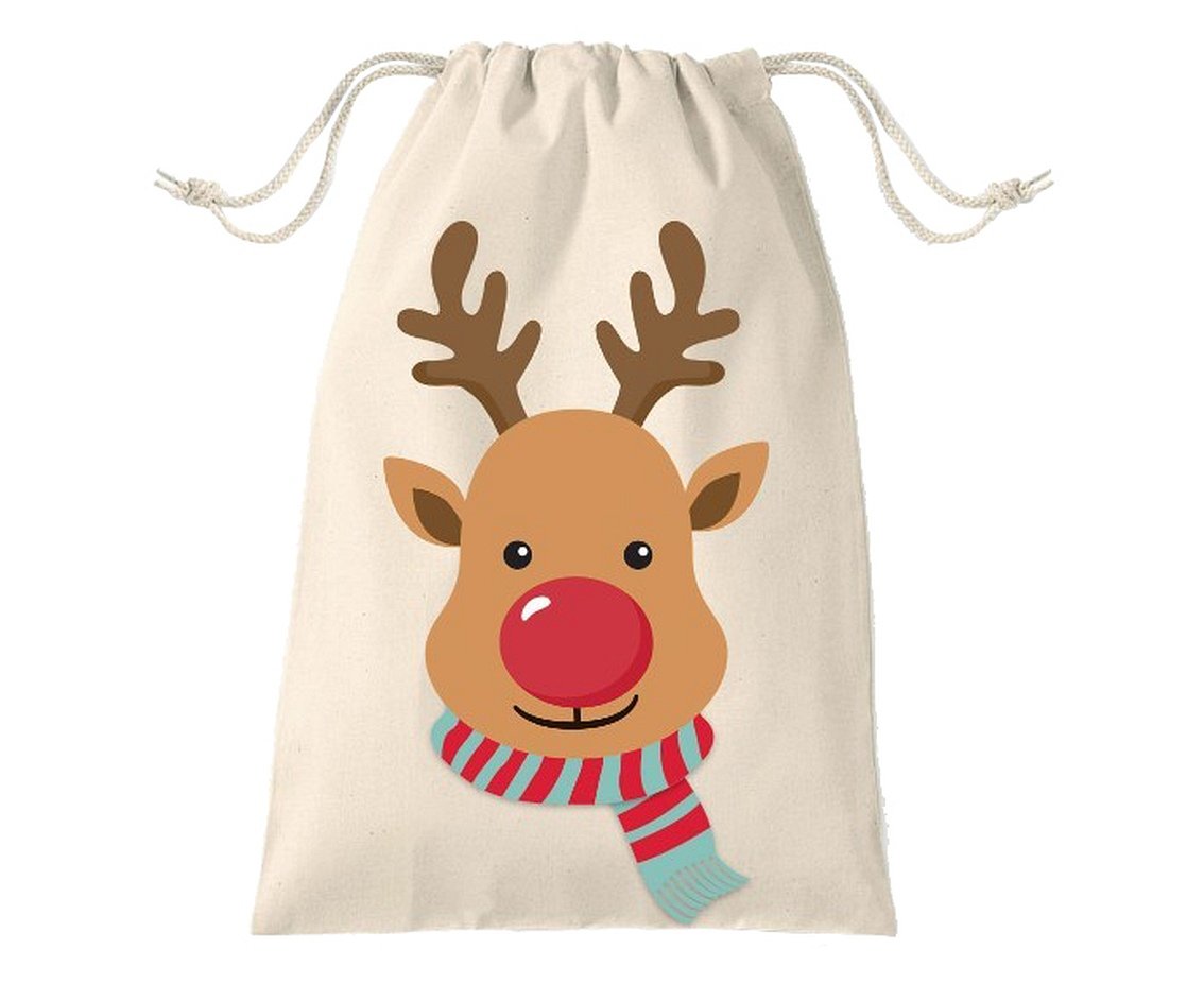 GO Worek Mikołaja na prezenty z Reniferem - 50 x 80 cm NW-WNRE