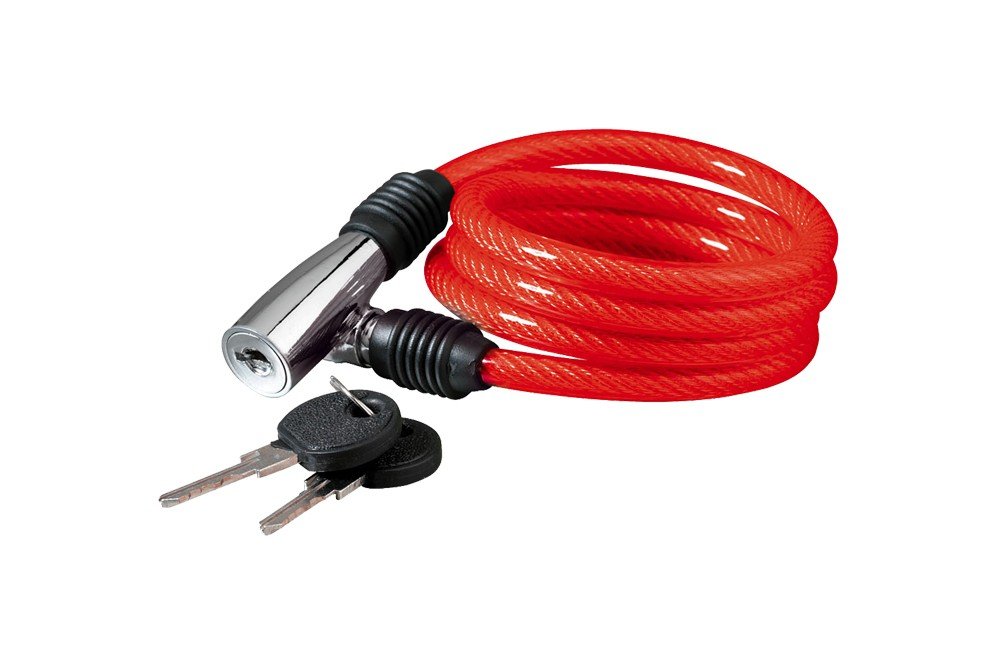 Kellys Zamknięcie rowerowe spiralne Beat K-1026S na klucz 100cm czerwone (Z0016)