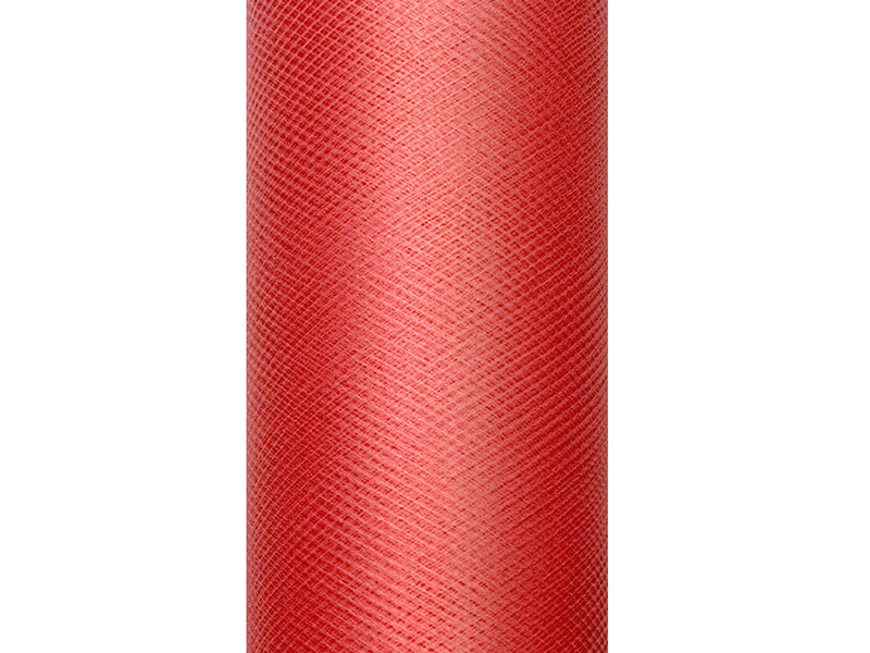 Party Deco Tiul gładki czerwony - 30 cm x 9 metrów - 1 szt. TIU30-007