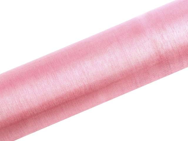 PartyDeco Organza gładka, różowa jasna, 0,16x9 m ORP16-081J