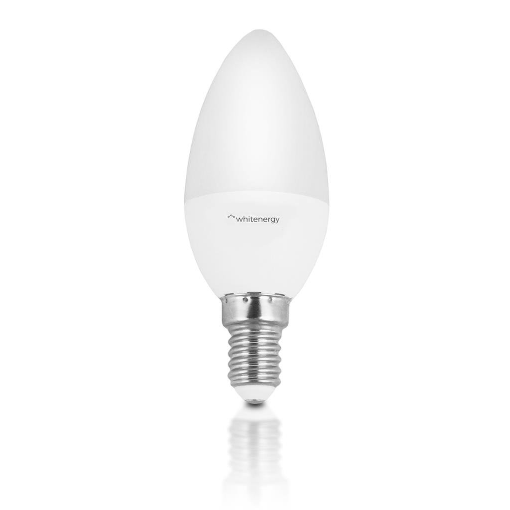 Whitenergy Żarówka LED 10XSMD2835 C37 E14 5W 396lm ciepła biała mleczna (10541)