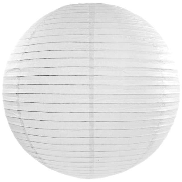 PartyDeco Lampion papierowy, biały, 25 cm LAP25-008