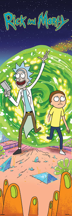 Rick and Morty Rick and morty Portal plakat na drzwi 53 x 158 cm CPP20253