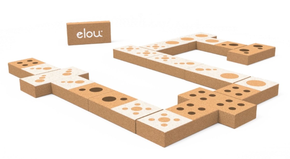 Elou Ekologiczne klocki korkowe Domino EL-810166