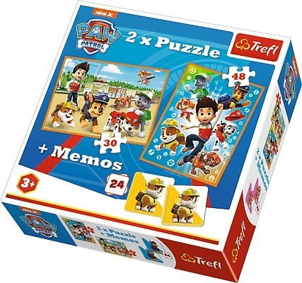 Trefl Puzzle 2w1 + memos Psi patrol na ratunek 90790