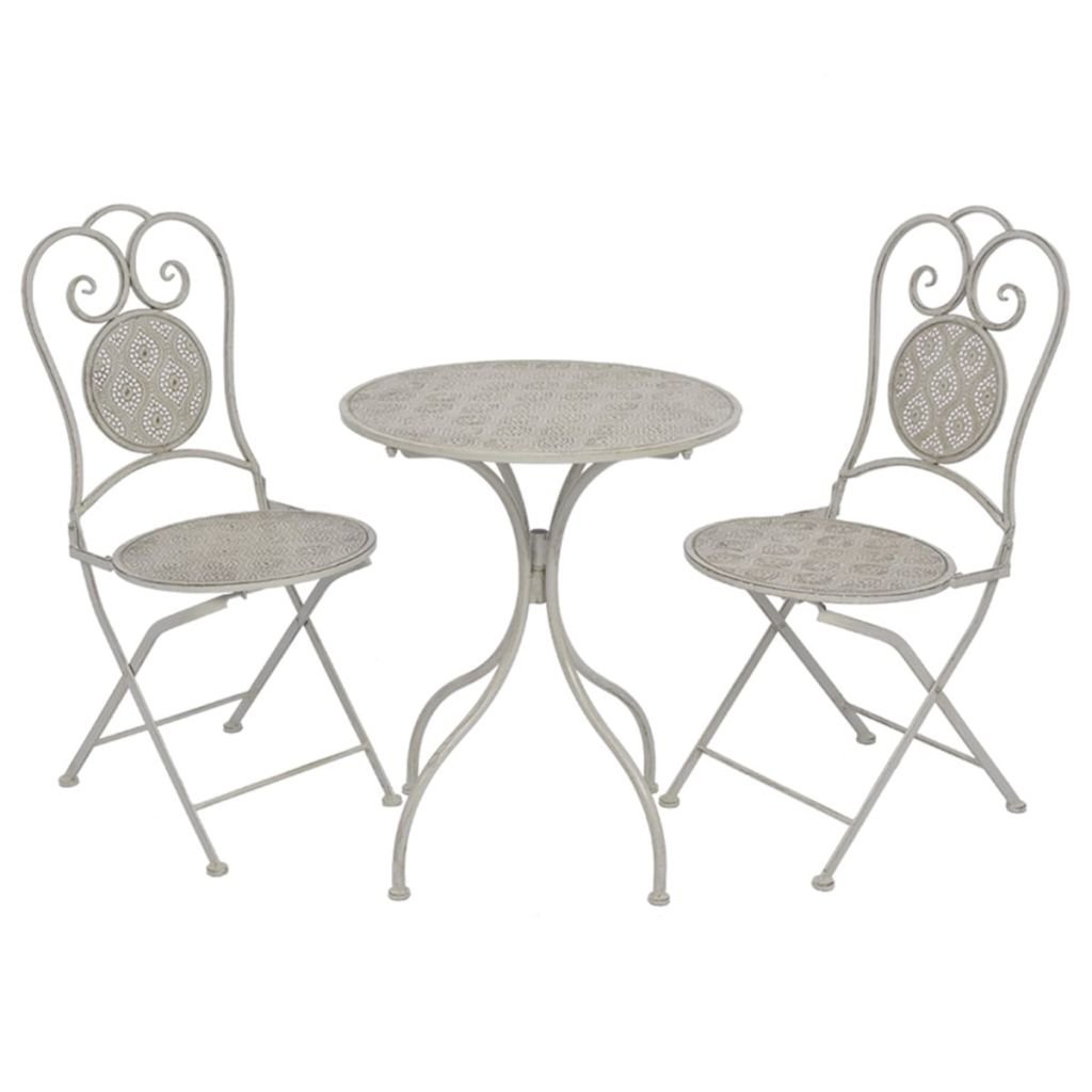 vidaXL 3 częściowy zestaw mebli bistro stal szary 43154 43154