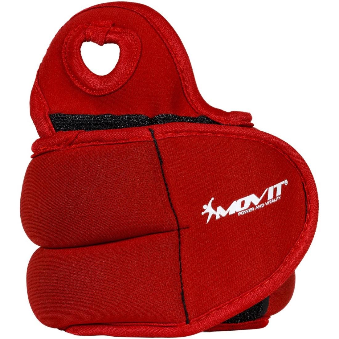 Movit Ciężarki na ręce 2 x 1,5 kg neopren czerwony